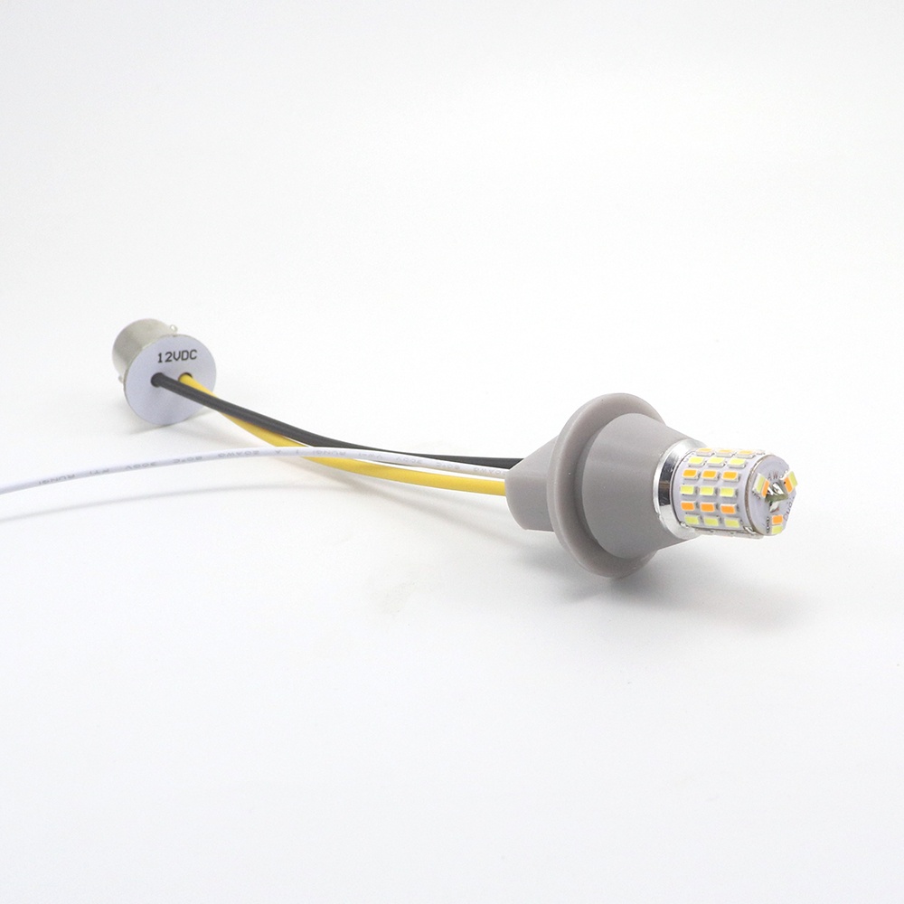 G18 Motorcycle LED Switchback Bulb with T1 Wire Tap Connector