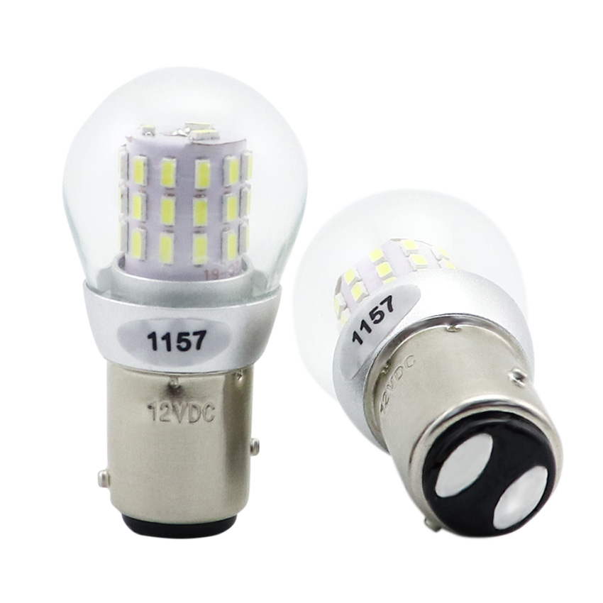 1157 BAY15D LED Bulb – Dual-Contact P21/5W Red Brake & Tail Light (6V–85V DC)