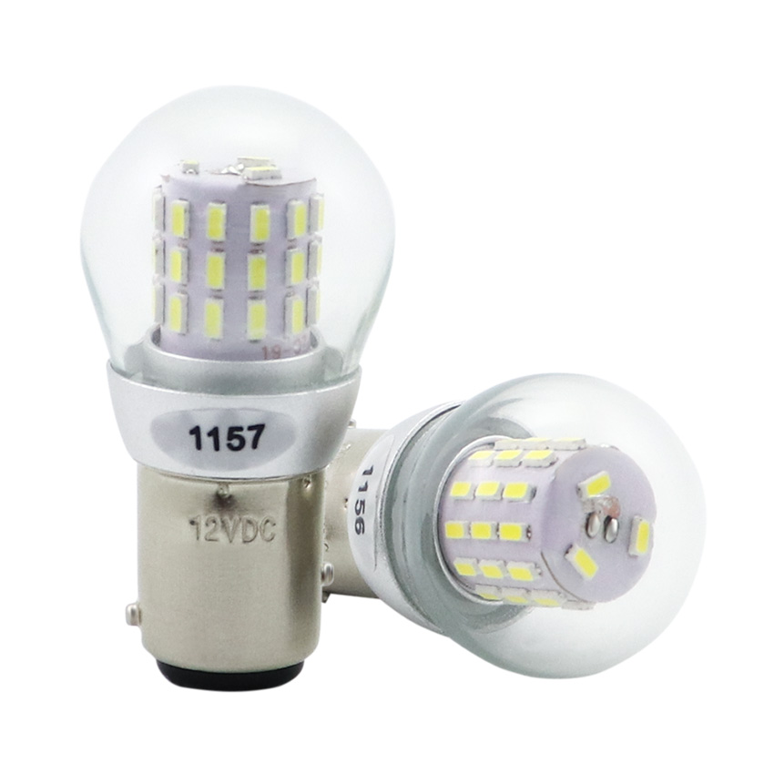 1157 dual-filament LED brake tail light 360-degree cylindrical SMD 3014 array