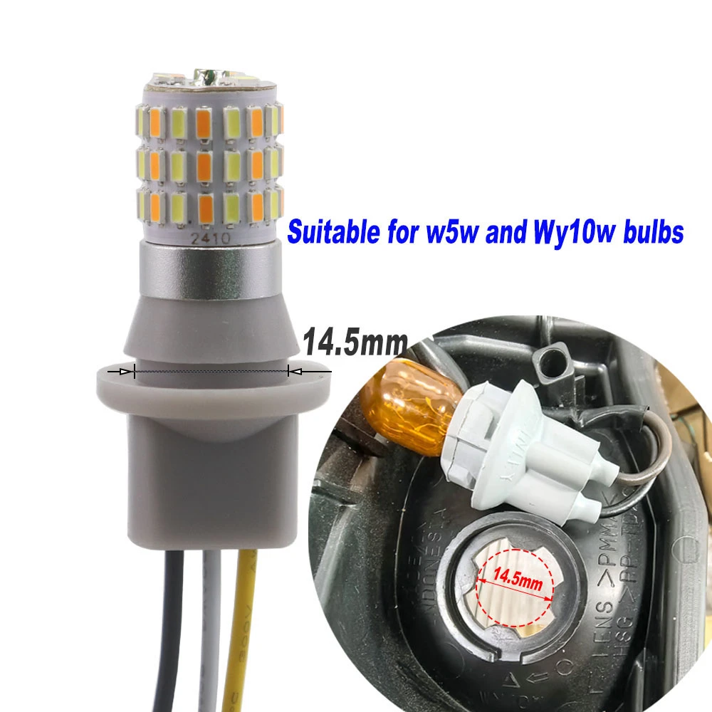 T10 194 WY10W LED Switchback Replacement Bulb Profile
