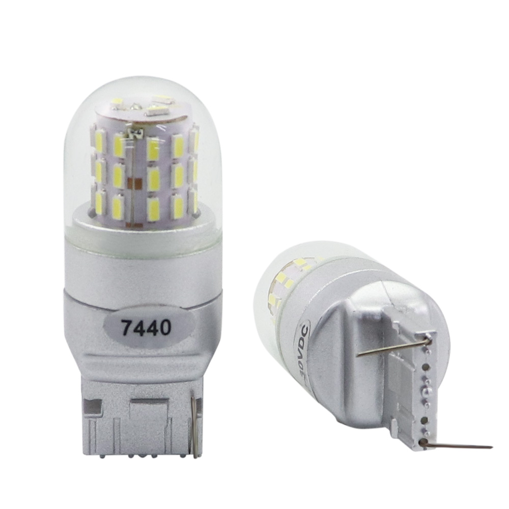 MIDCARS 7440 W21W single circuit reverse light LED bulb aluminum thermal housing