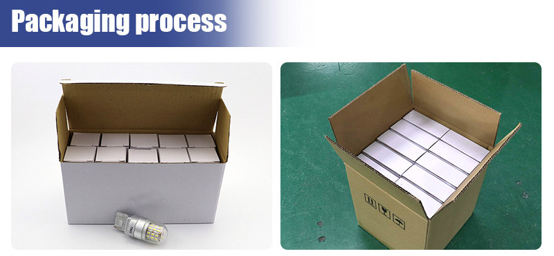 MIDCARS T20 LED bulb factory packaging process and bulk packing box