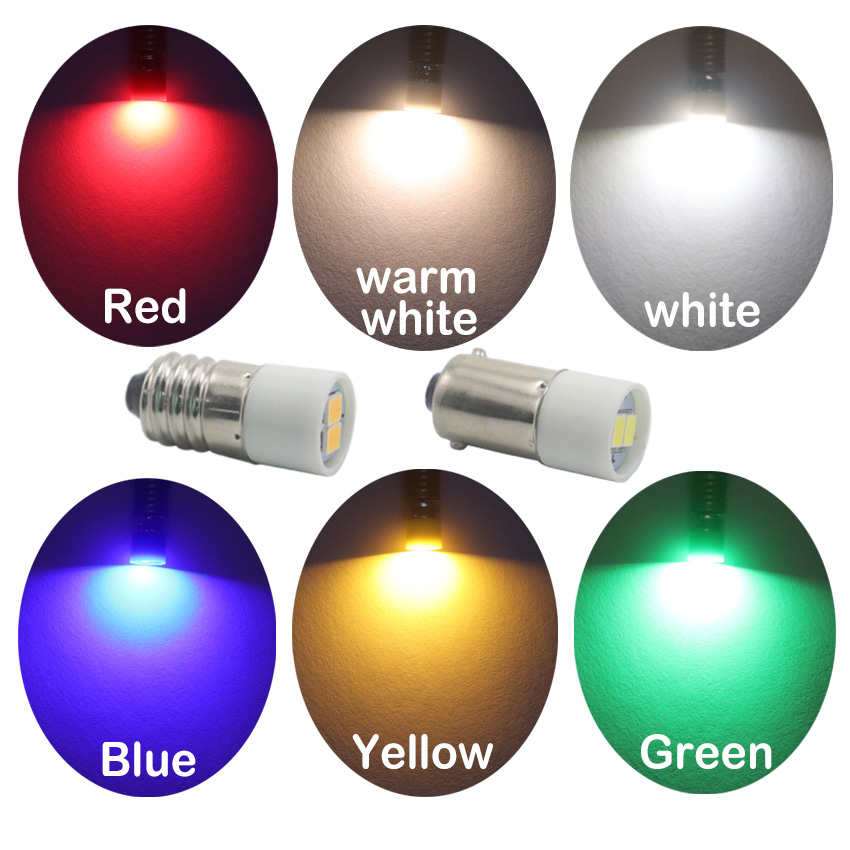 Multi-color LED output options for ultra-short 23mm BA9s indicator bulb