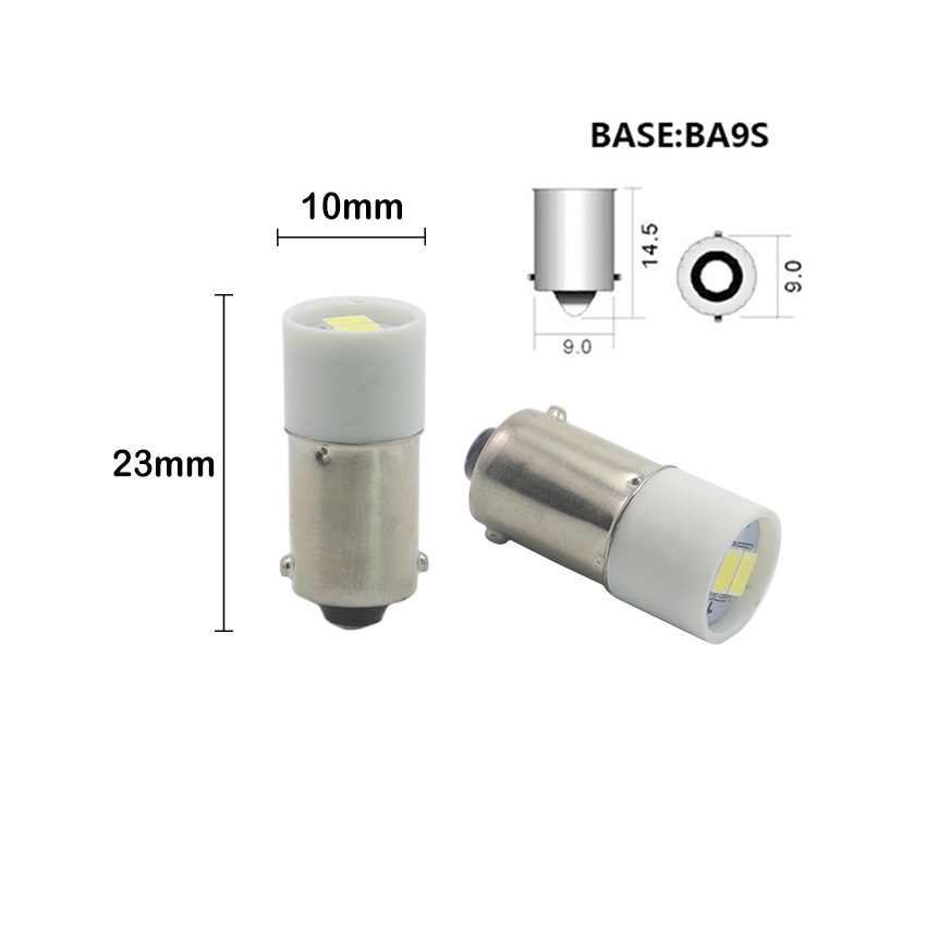 Engineering blueprint of ultra-short 23mm BA9s miniature bayonet LED bulb