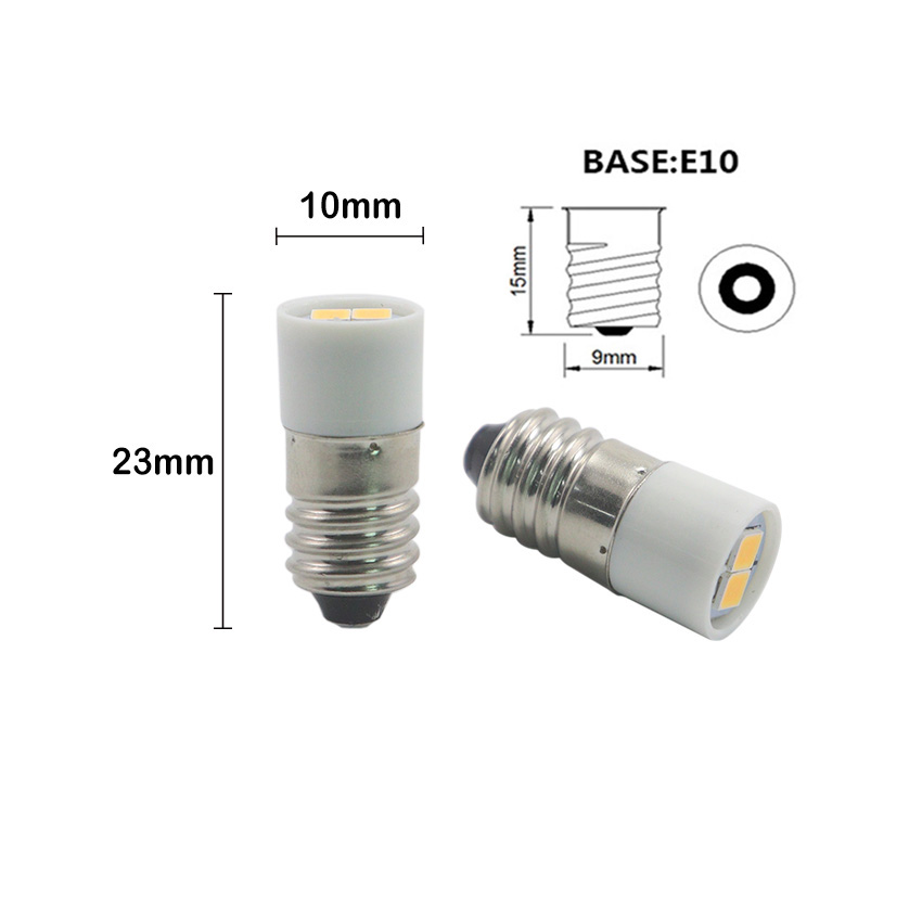 Engineering blueprint of ultra-short 23mm E10 miniature screw base LED bulb