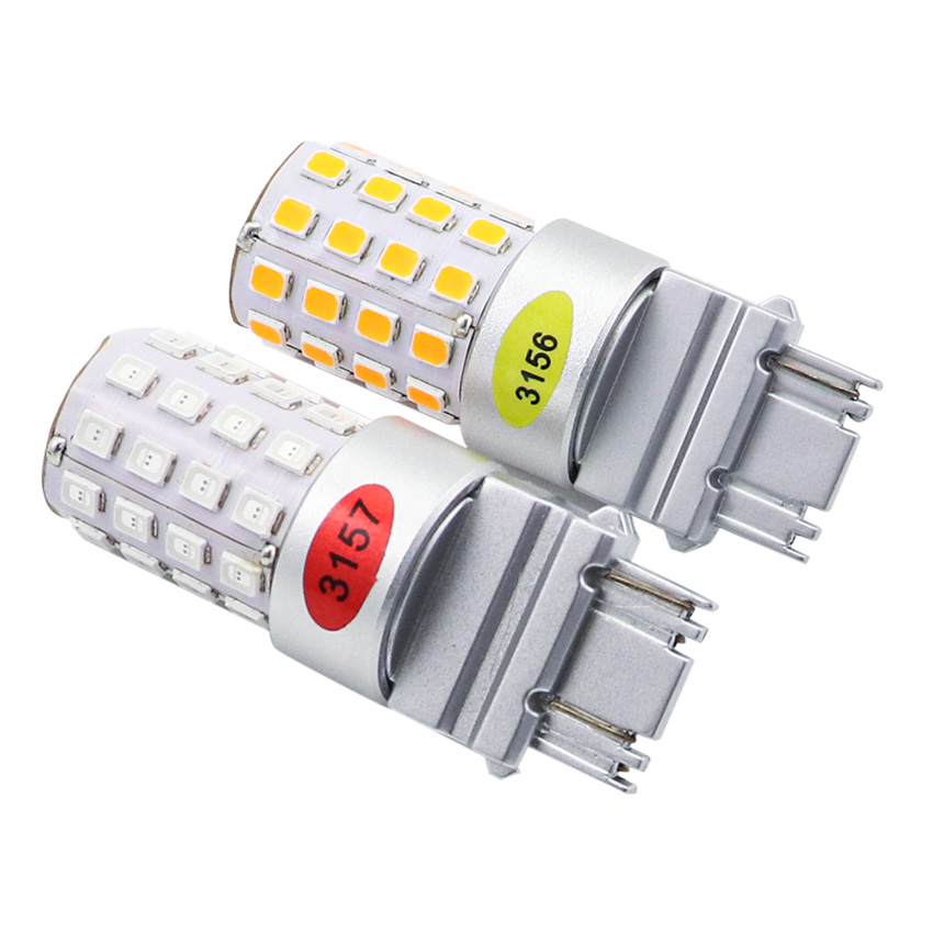 3157 P27/7W LED replacement bulb horizontal view demonstrating full circumferential 360-degree beam geometry