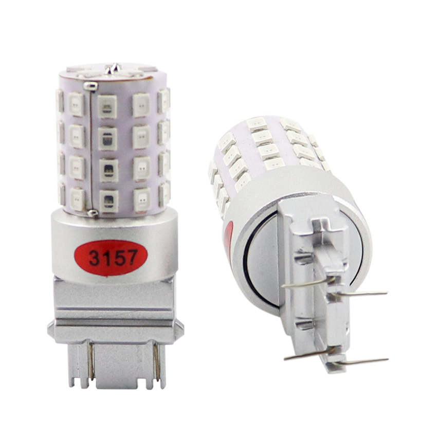 MIDCARS 3157 LED brake and tail lamp bulb upright profile engineered for heavy-duty 12V and 24V vehicle systems