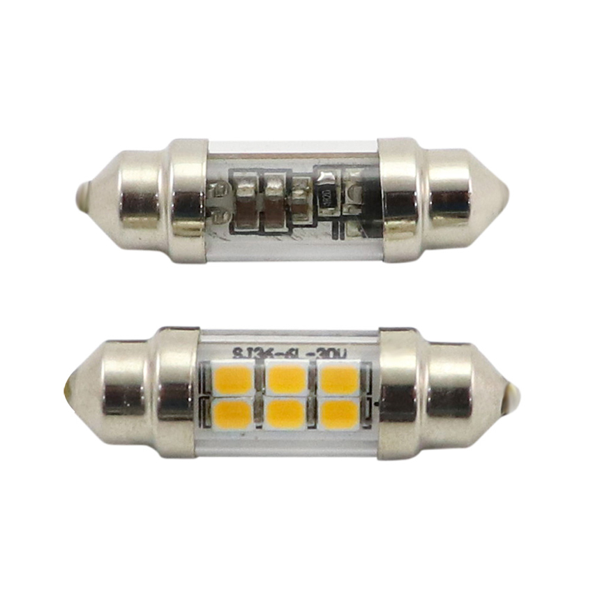 C5W festoon LED 10mm horizontal profile, single-sided directional optical array
