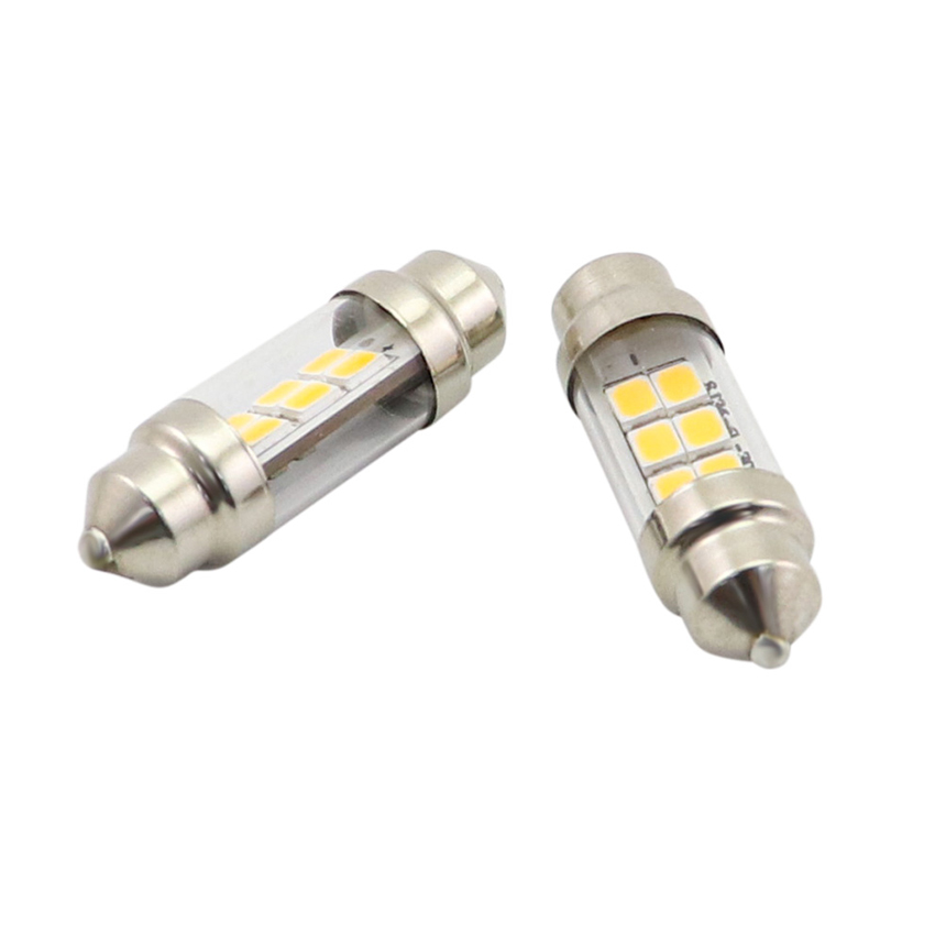 MIDCARS C5W SV8.5 LED bulb upright studio view for 12V and 24V vehicle systems