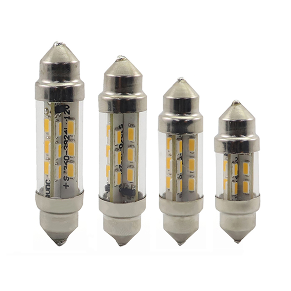 C10W Festoon LED Bulb - 360° SV8.5 Dome License Plate & Boat Cabin Light 12V 24V