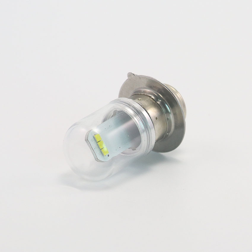 P15s-25-1 LED bulb side angle showing aviation aluminum cooling core