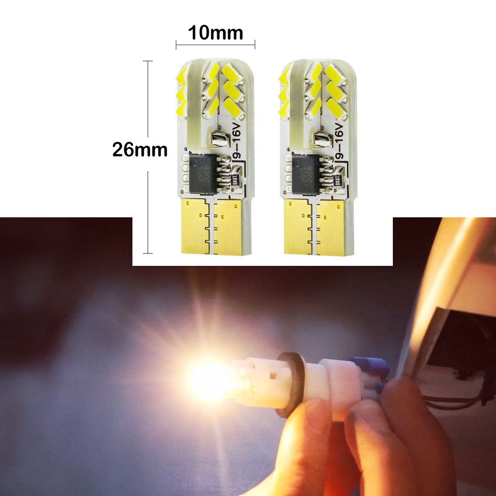 T10 LED bulb SMD 3014 chips array and FR4 PCB board detail