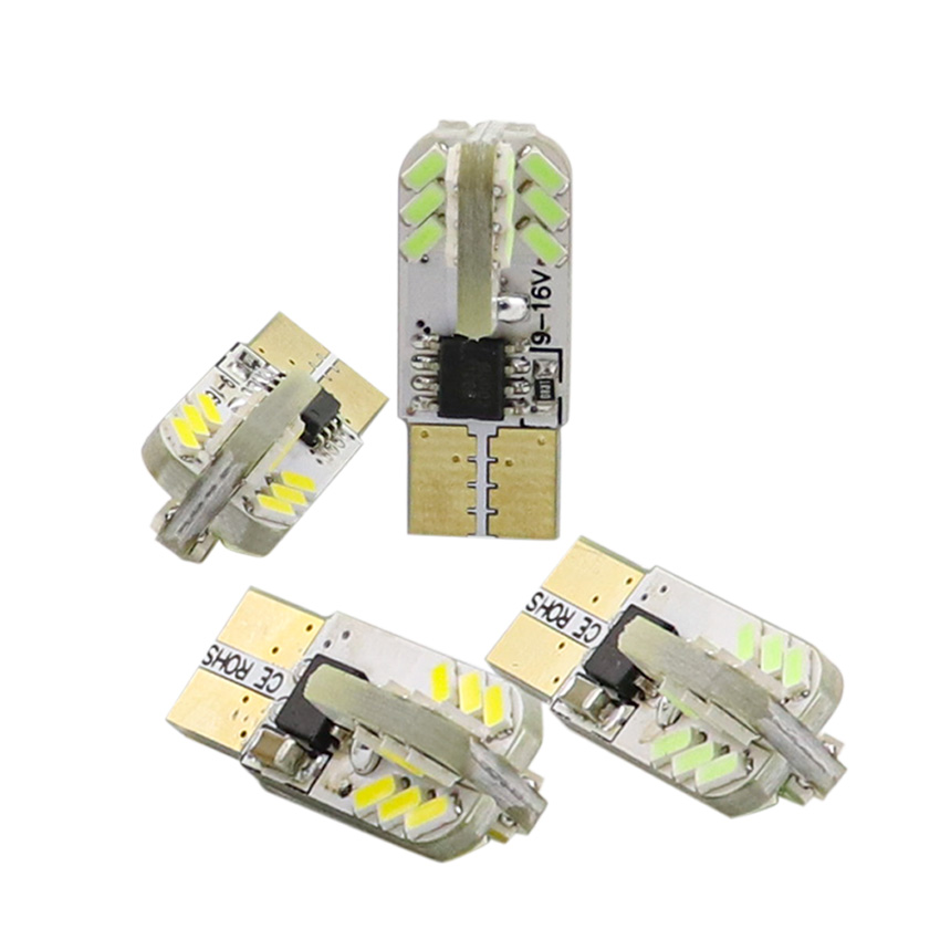 T10 LED bulb ultra-short 25mm length comparison with standard coin