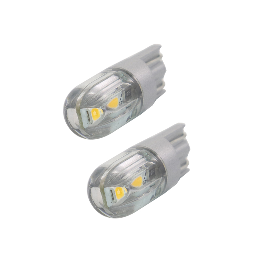 T10 miniature wedge LED bulb with 4x SMD 2835 dual sided emitters
