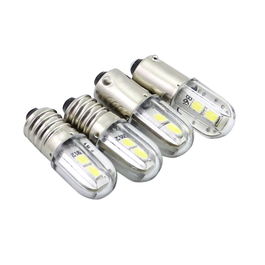 12V 24V 130V BA9s LED indicator bulb with clear protective PC tube