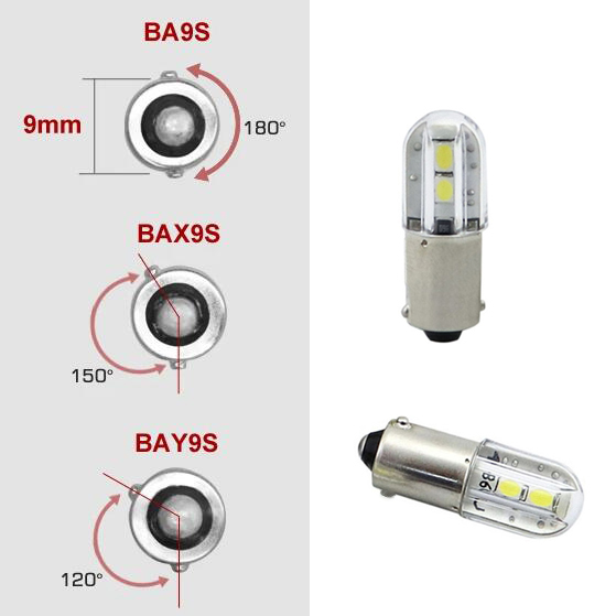 BA9s miniature bayonet 9mm base pin configuration and socket profile