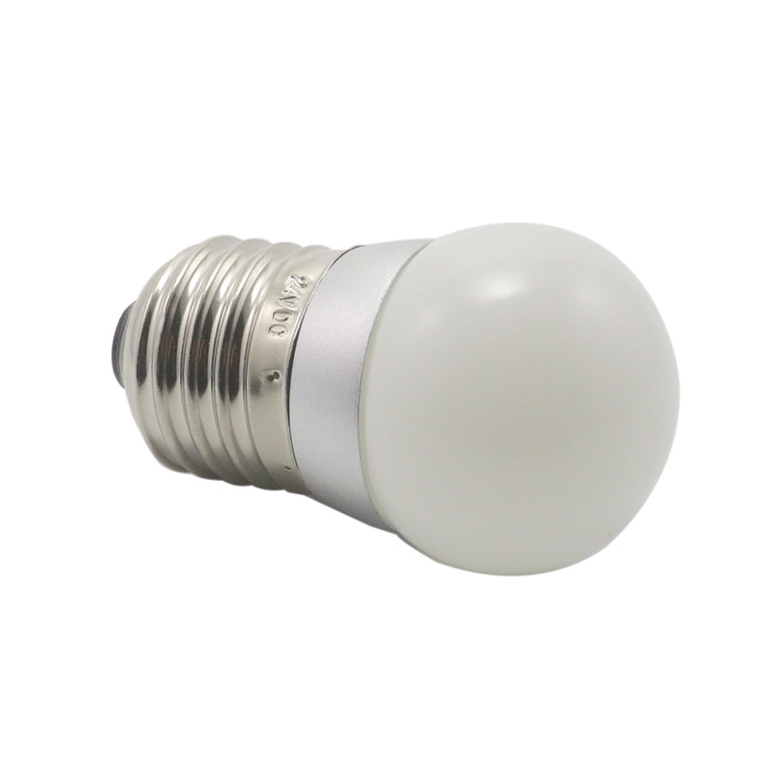G35 low voltage LED bulb frosted milky glass globe and aluminum heatsink
