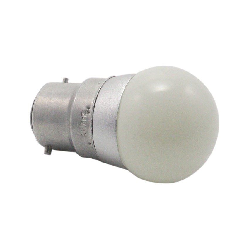 Pair of G35 LED low voltage bulbs in E27 screw and B22 bayonet bases