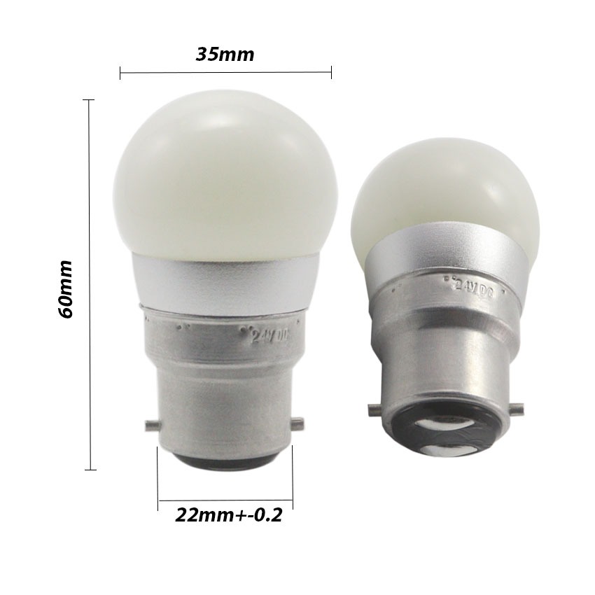 G35 miniature globe LED bulb B22 bayonet cap technical dimensional drawing