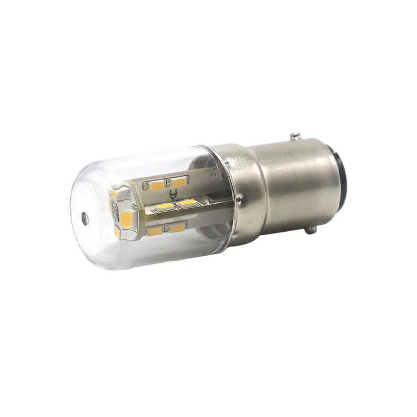Shatterproof clear polycarbonate PC enclosure on T18C-20L marine indicator bulb