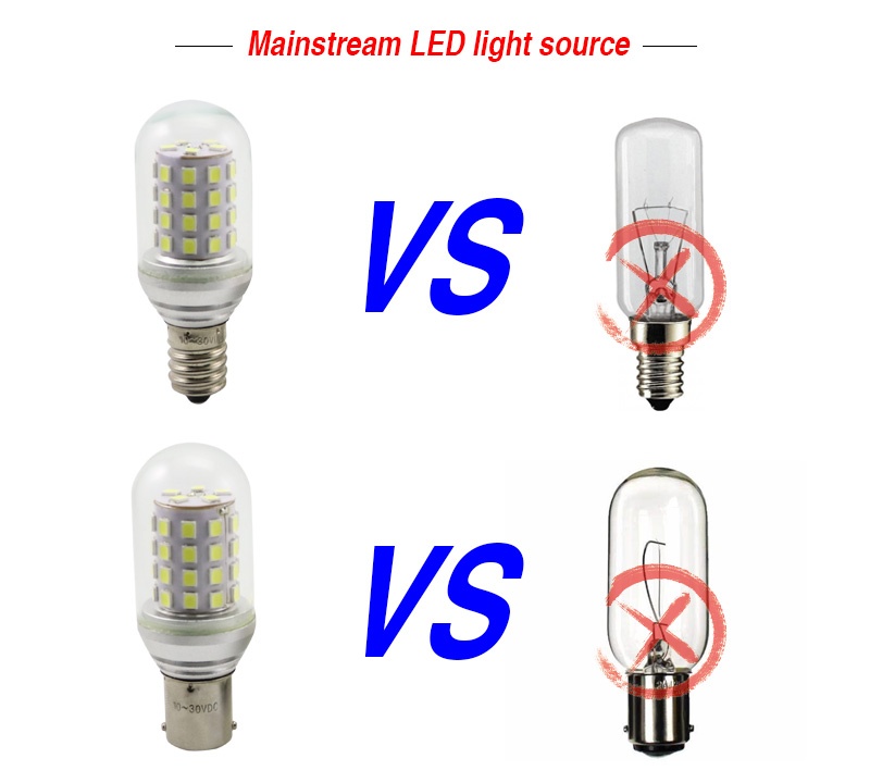 T25C-45L solid-state LED vs traditional fragile 40W tungsten marine bulb visual comparison