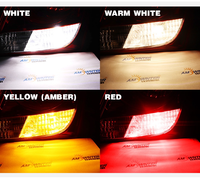 T25C-45L color temperature options white warm white amber yellow and brilliant red marine testing