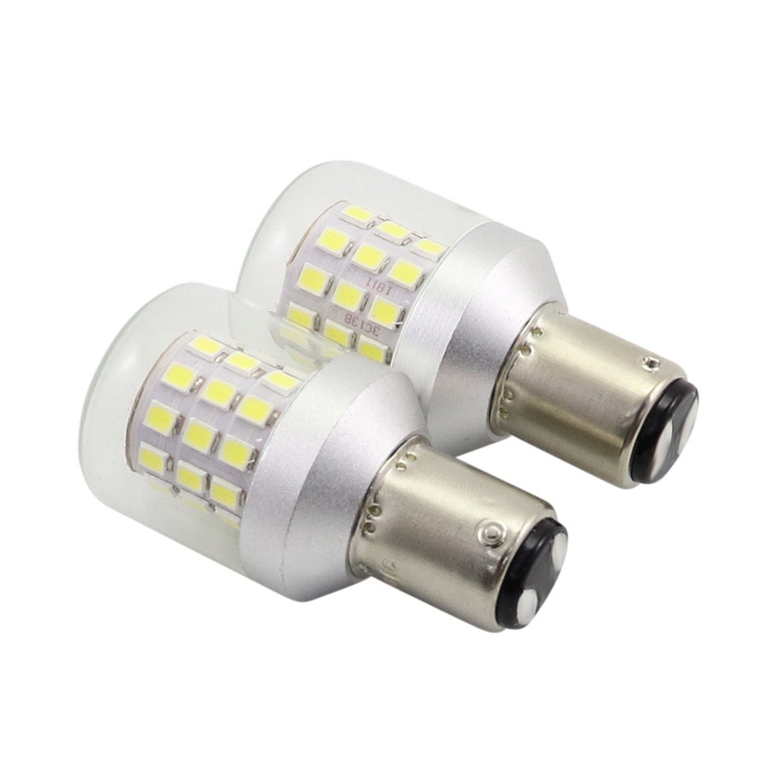 Top optical cluster view showing transparent PC protective dome on T28 LED bulb
