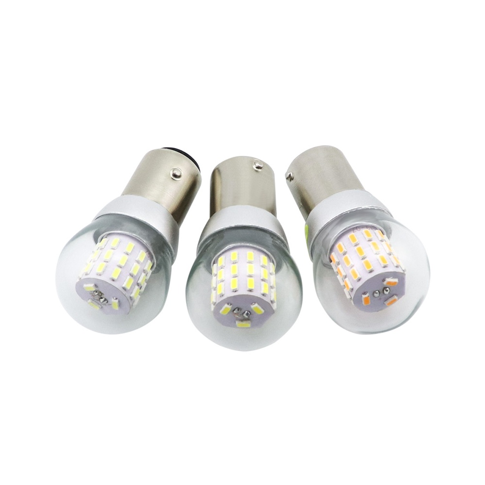 1156 automotive LED bulb standing perspective studio display with aluminum heat sink collar