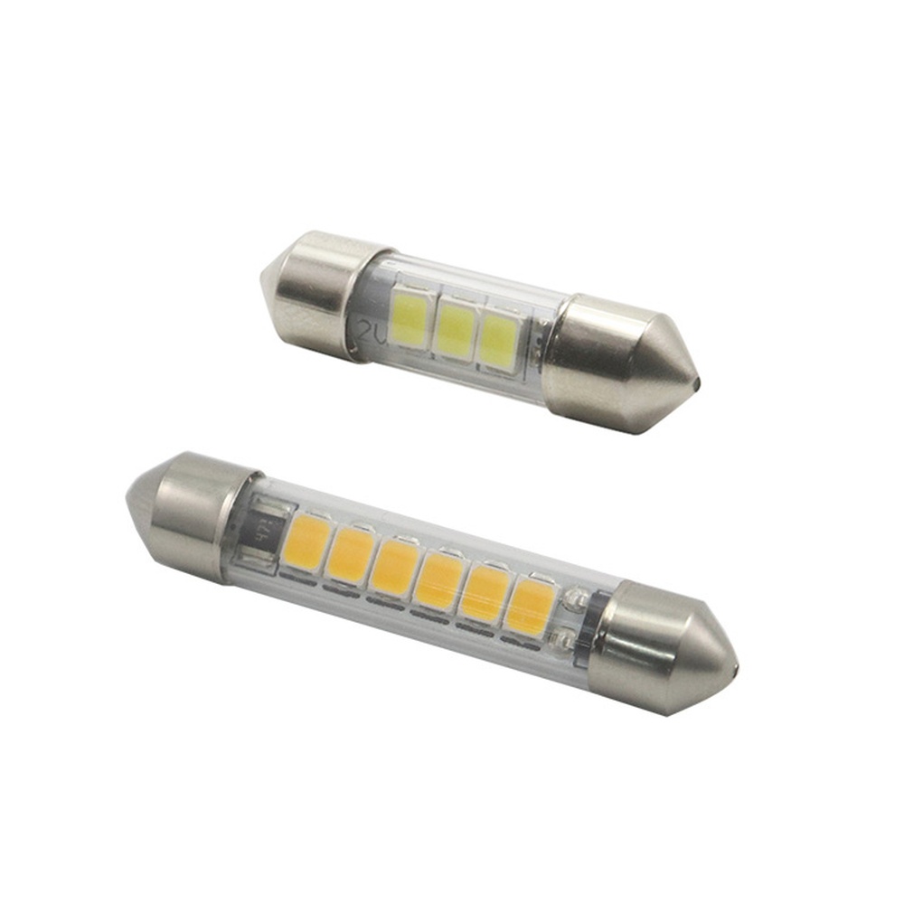 SV7 7mm festoon LED bulb with clear PC tube and SMD 2835 chips studio display