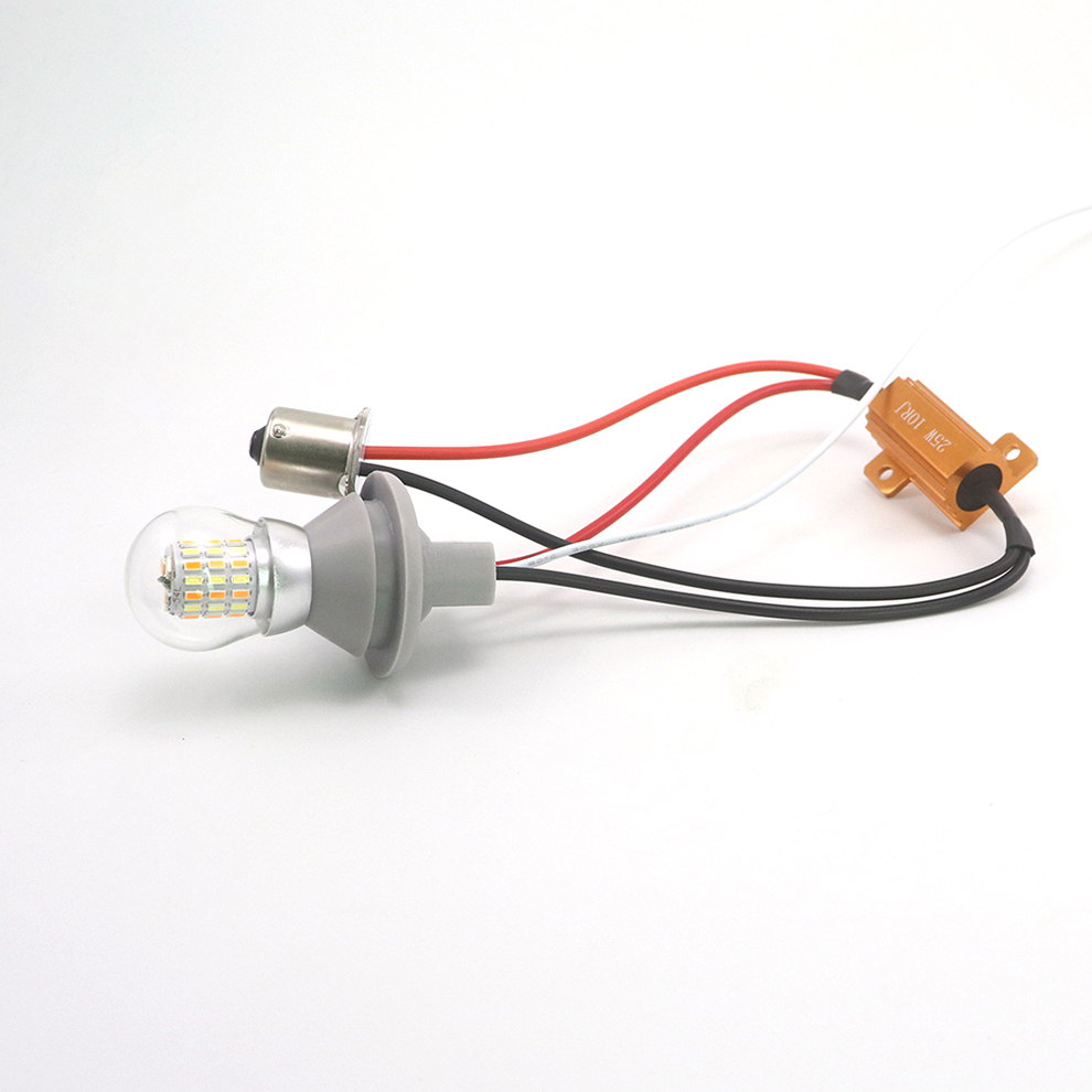 1156 Glass Cover Switchback LED Bulb BA15S Metal Base View