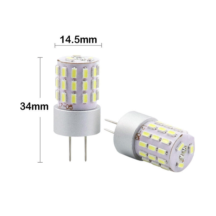 G4 miniature LED replacement lamp horizontal view showing cylindrical aluminum body
