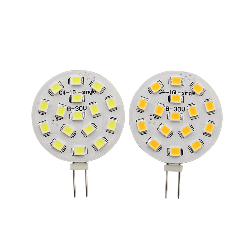G4 LED disc bulb reverse side showing driver circuit and central back pin