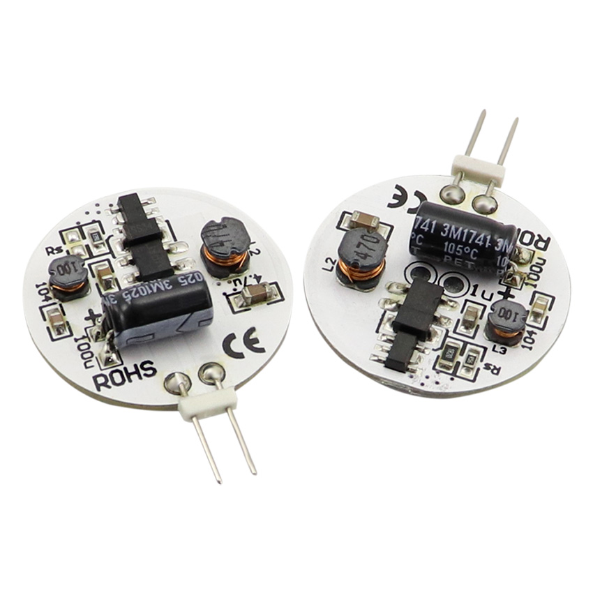 G4 bi-pin circular disc LED board illuminated warm white light test