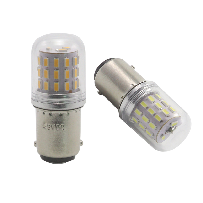 Self-flashing G18 bayonet LED bulb bottom pin contact and metal base terminal view