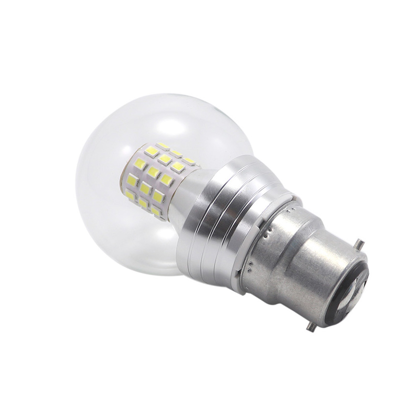 G50 LED bulb bottom terminal contact detail with standard E27 screw thread