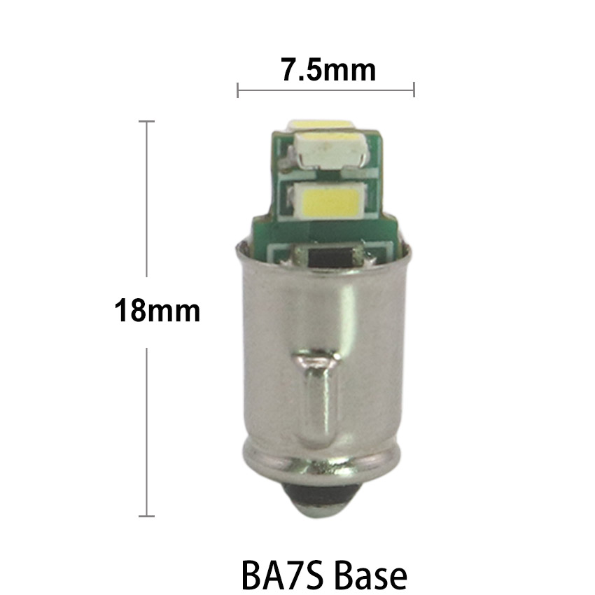 BA7S miniature bayonet LED bulb precision engineering dimensional blueprint D7.5x18mm