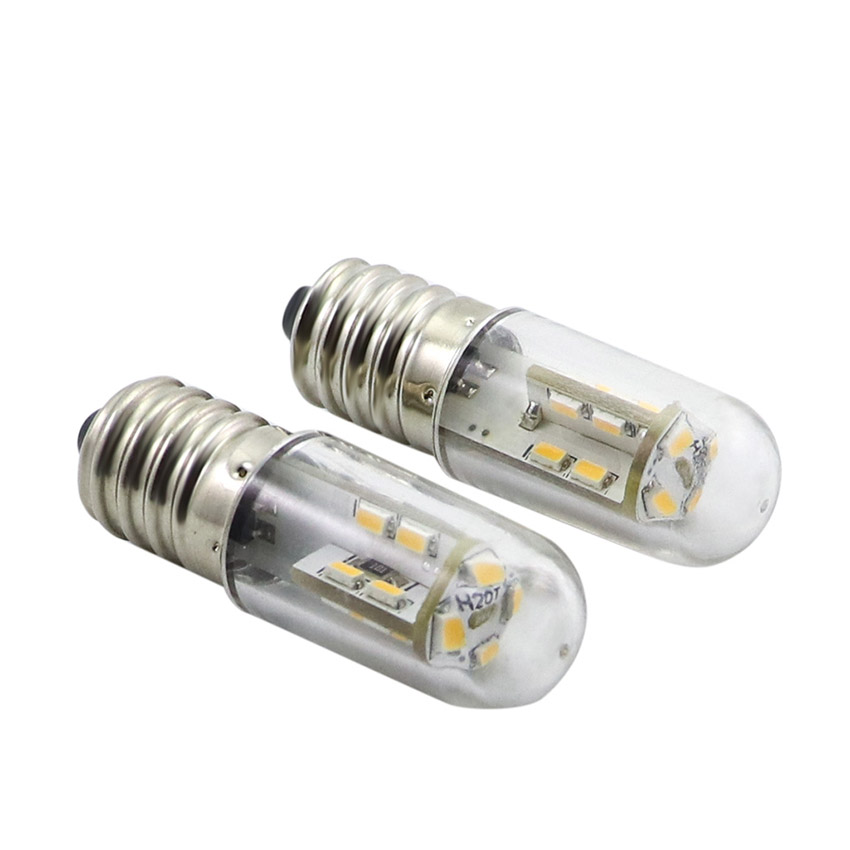 T15 E14 tubular LED appliance bulb 2W 160LM studio product photography showcase