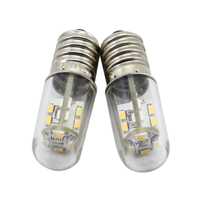 T15 E14 LED bulb illuminated 360-degree radial warm white light emission test