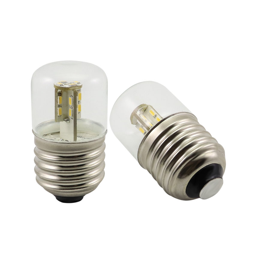 T28 LED tubular bulb horizontal view showing 360-degree cylindrical PC dome