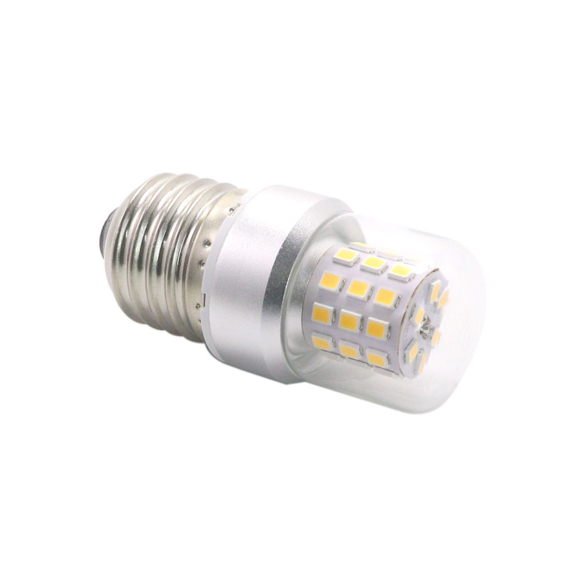 T30 LED appliance bulb illuminated showing 360-degree cylindrical light dispersion