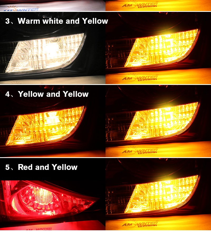 MIDCARS G18X-54L14 Real Illumination Xenon White and Signal Amber Dual Color Pattern