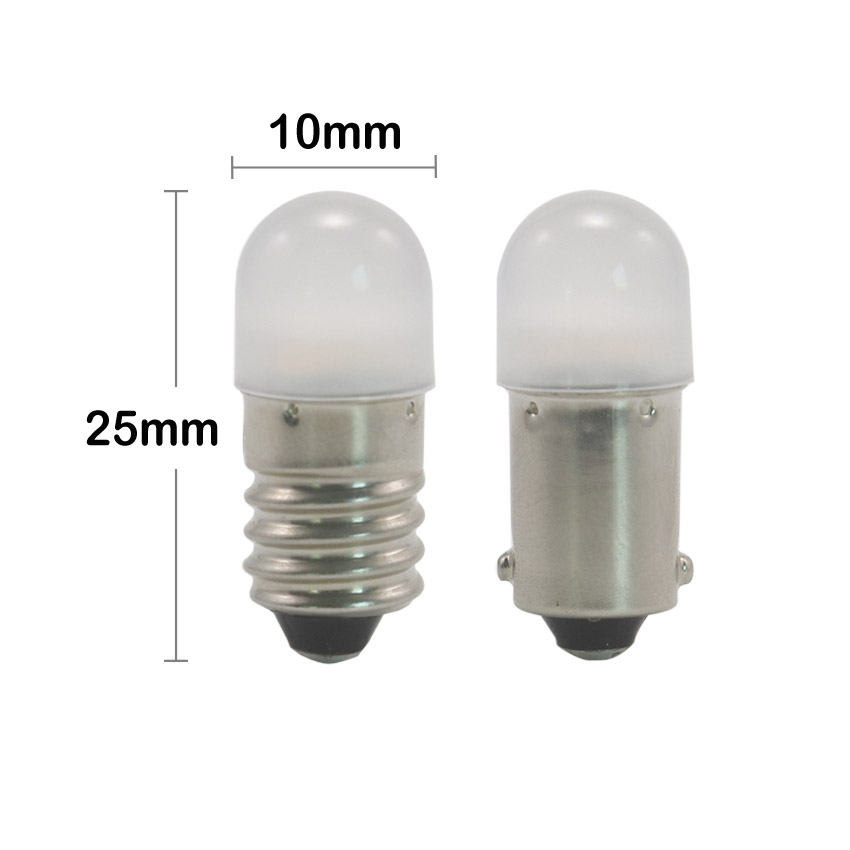 Compact Frosted BA9s T4W LED Bulb Engineering Blueprint D10mm by L25mm