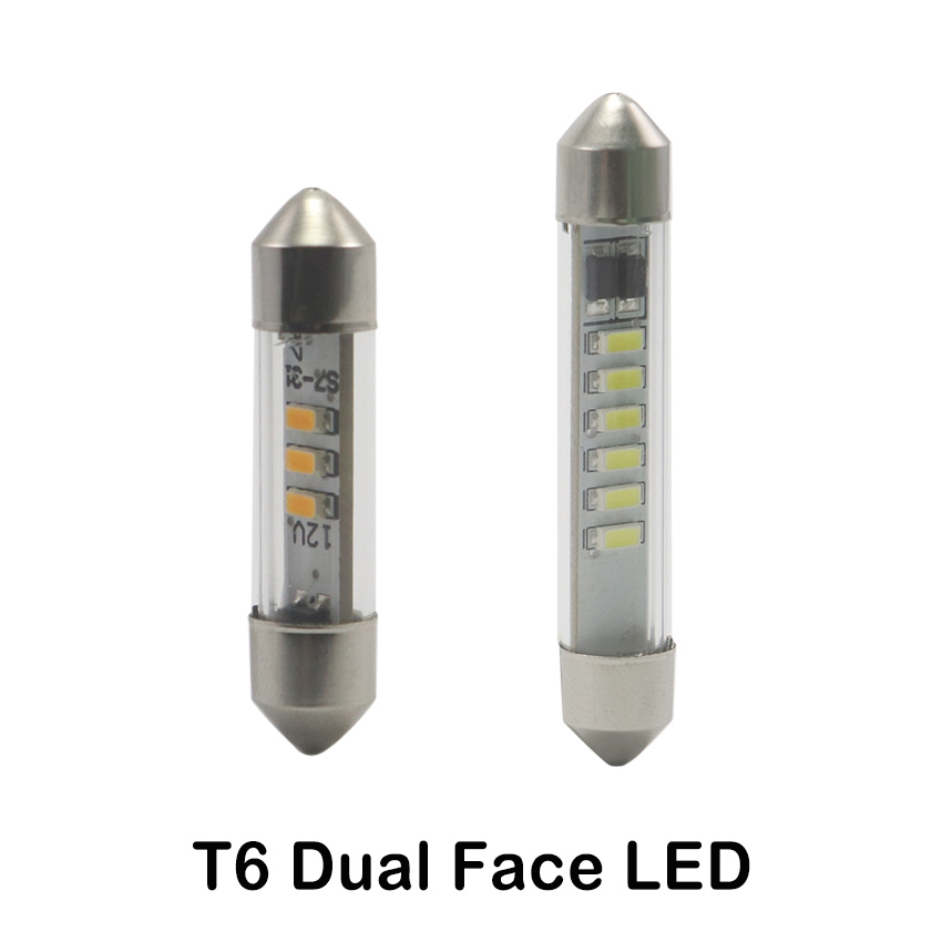 42mm Festoon LED Bulb 6V 12V 211-2 212-2 Vintage Car Dome Light