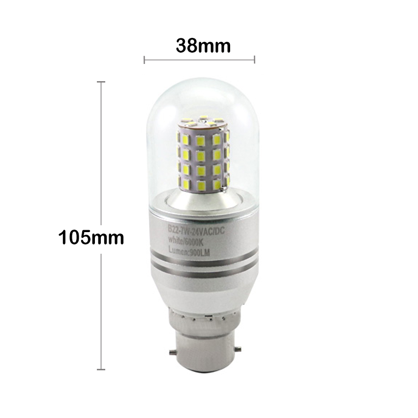 G60 led Bulb E27and B22 Base 9W 10-30VDC and 48VDC