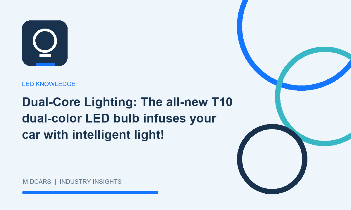 Dual-Core Lighting: The all-new T10 dual-color LED bulb infuses your car with intelligent light!