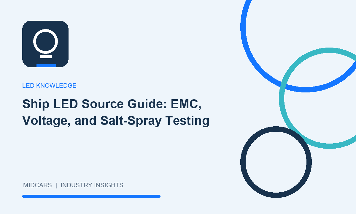 Ship LED Source Guide: EMC, Voltage, and Salt-Spray Testing